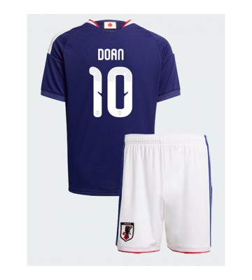 Japan Ritsu Doan #10 Hjemmebanetrøje Børn VM 2026 Kortærmet (+ Korte bukser)